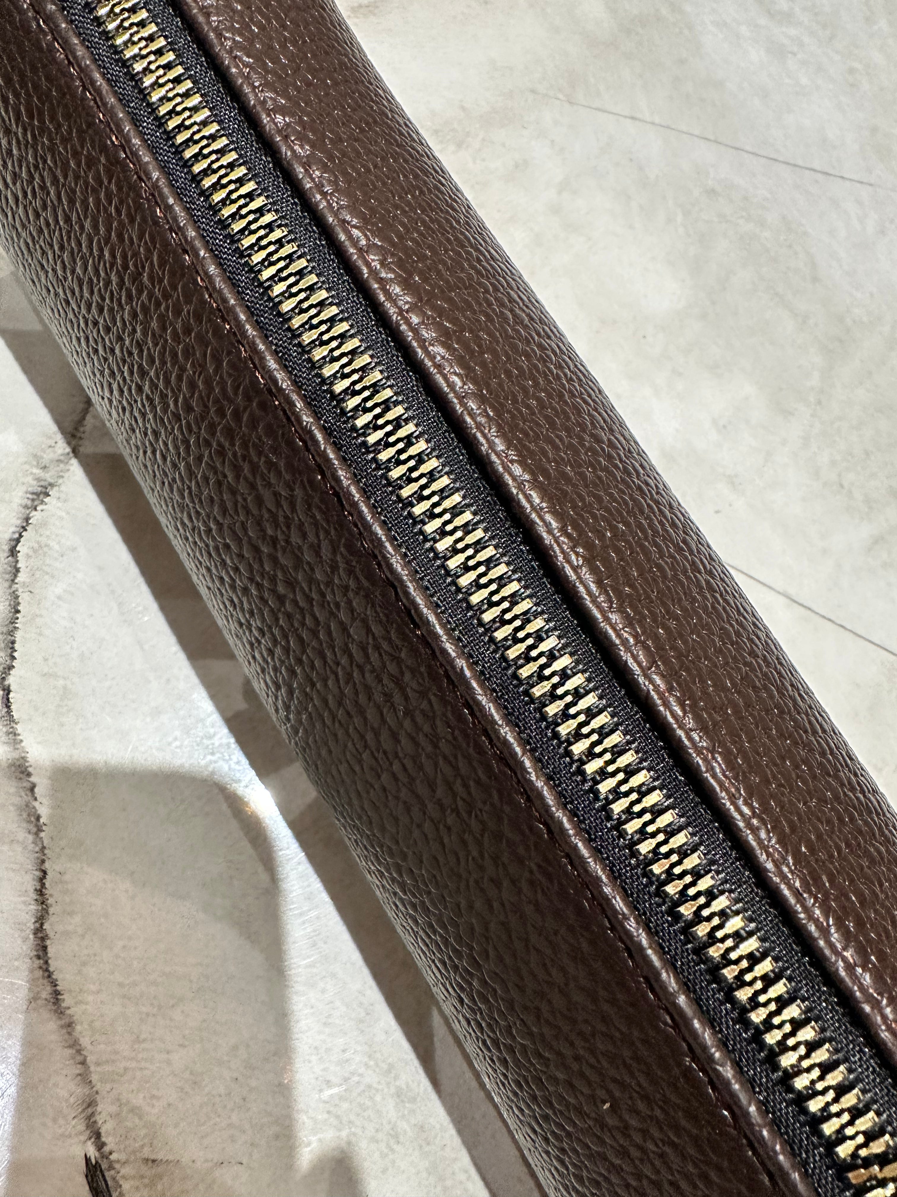 Brown Geometry Pouch